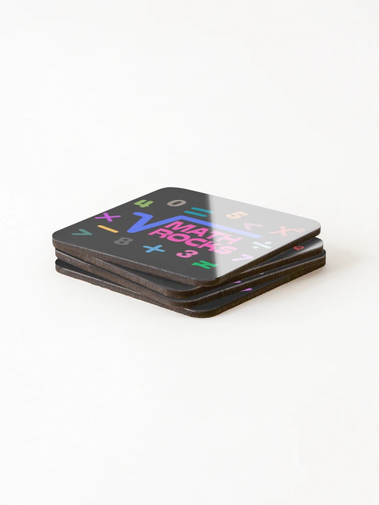Thumbnail 4 of 5, Coasters (Set of 4), Math Rocks Colorful Unisex Kids Design designed and sold by ColorfulKiddos.