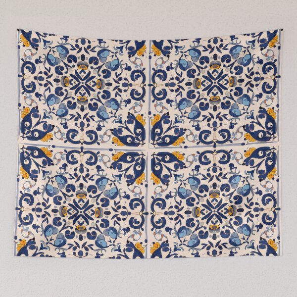 Item preview, Traditional Portuguese Tile Pattern designed and sold by MyTshirtArt.