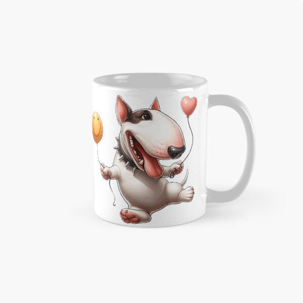 Item preview, Happy Bull Terrier With Balloons designed and sold by Noewi.