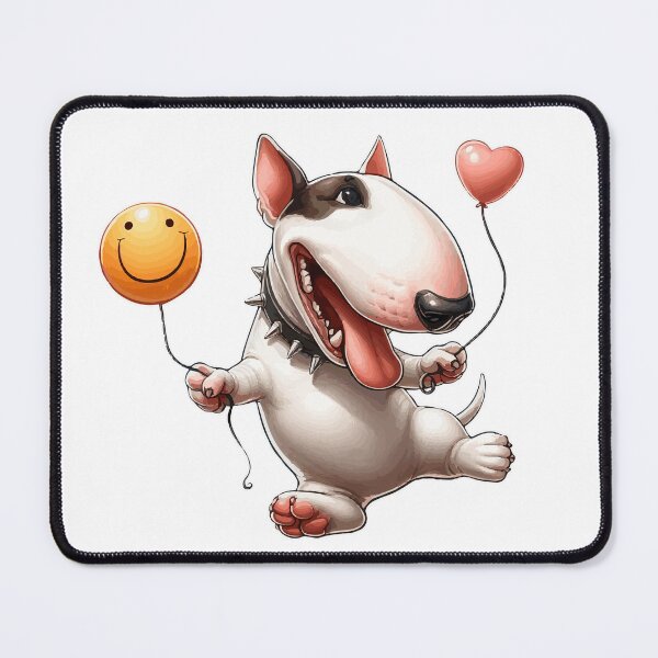 Item preview, Happy Bull Terrier With Balloons designed and sold by Noewi.