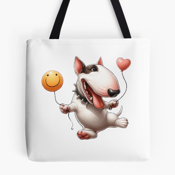 Item preview, Happy Bull Terrier With Balloons designed and sold by Noewi.