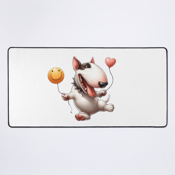Item preview, Happy Bull Terrier With Balloons designed and sold by Noewi.