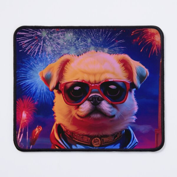 Item preview, Pug HAPPY HOLIDAYS 167 4th of July FREEDOM designed and sold by RedBluffTraders.