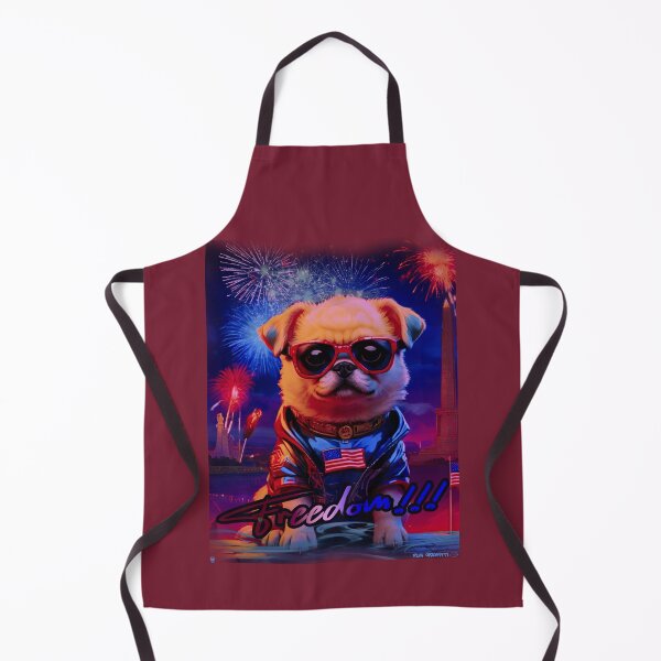 Item preview, Pug HAPPY HOLIDAYS 167 4th of July FREEDOM designed and sold by RedBluffTraders.