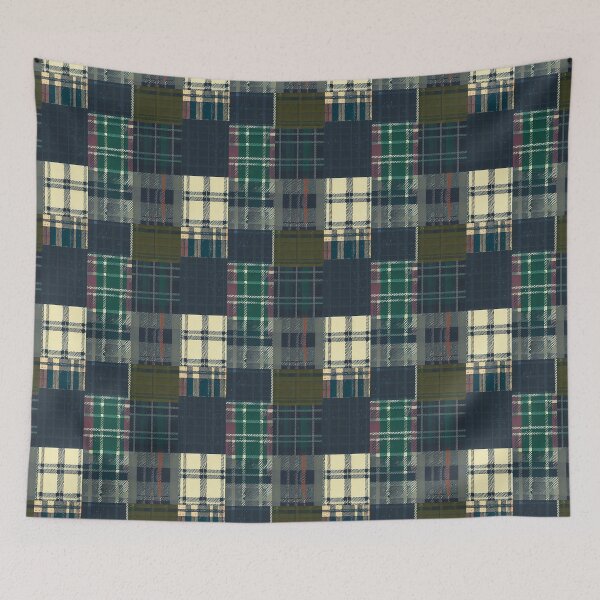 Item preview, Plaid Grunge Patchwork in Green designed and sold by SamJanner.