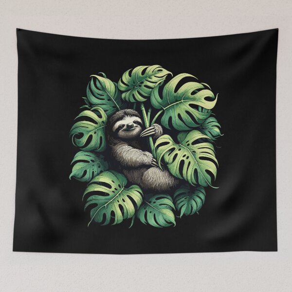Item preview, Monstera deliciosa sloth gift designed and sold by Pineapple-Tree.