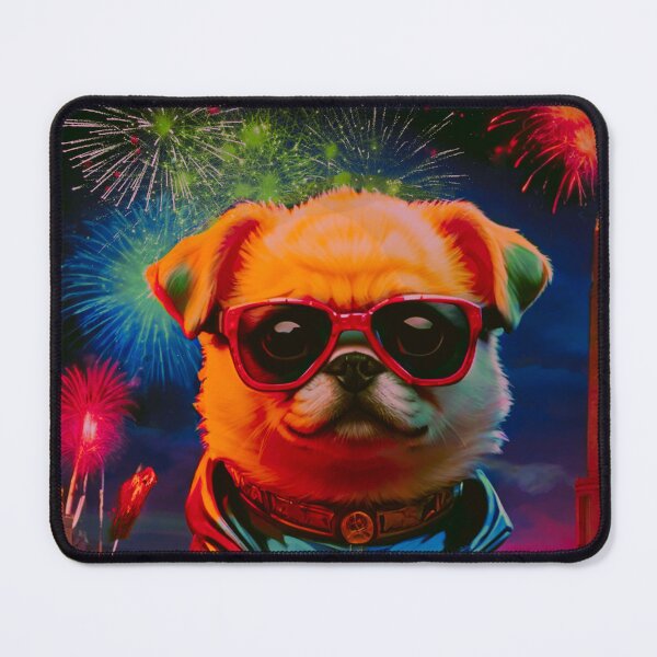 Item preview, Pug HAPPY HOLIDAYS 167 4th of July AMERICANA designed and sold by RedBluffTraders.