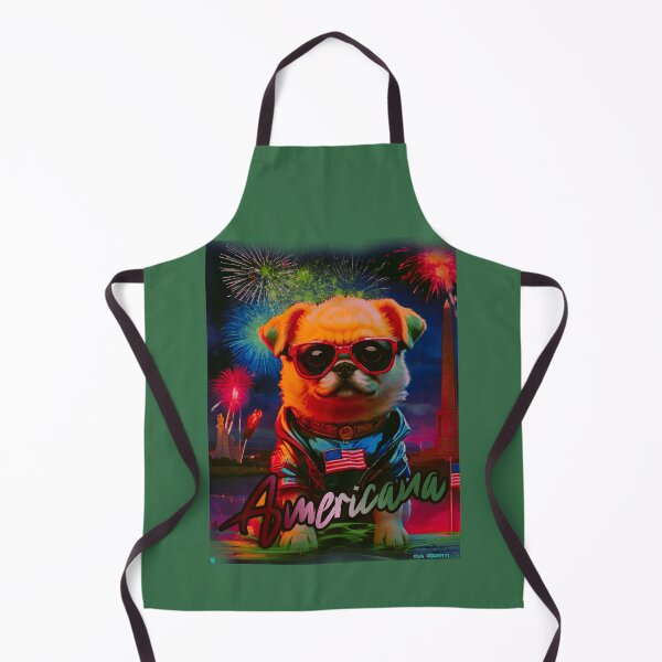Item preview, Pug HAPPY HOLIDAYS 167 4th of July AMERICANA designed and sold by RedBluffTraders.
