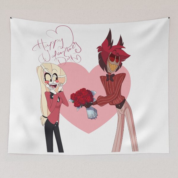 Item preview, Happy Valentine's Day - Alastor & Charlie - Hazbin Hotel designed and sold by OmniArtStudio.