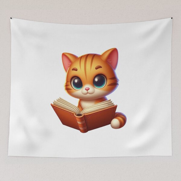 Item preview, Cat Reading book , nerdy designed and sold by GLORY-LIFE.