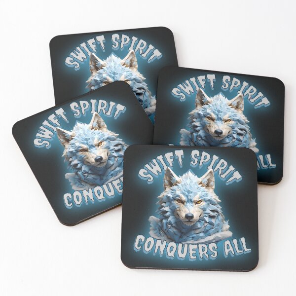 Item preview, Winter Wolf Tee - Swift Spirit Conquers All / Lone Wolf Motivation  designed and sold by PolygonPinnacle.