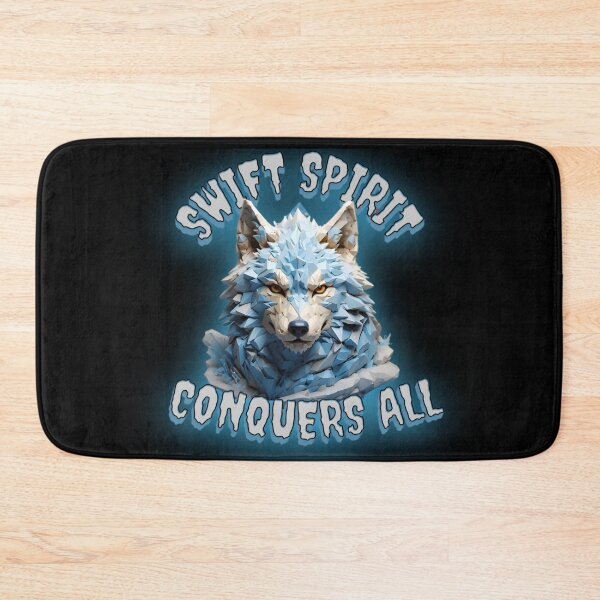 Item preview, Winter Wolf Tee - Swift Spirit Conquers All / Lone Wolf Motivation  designed and sold by PolygonPinnacle.