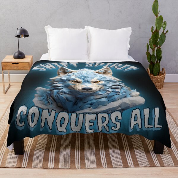 Item preview, Winter Wolf Tee - Swift Spirit Conquers All / Lone Wolf Motivation  designed and sold by PolygonPinnacle.