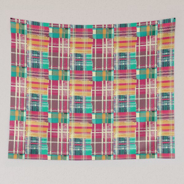 Item preview, Plaid Grunge Patchwork in Bright Colours designed and sold by SamJanner.