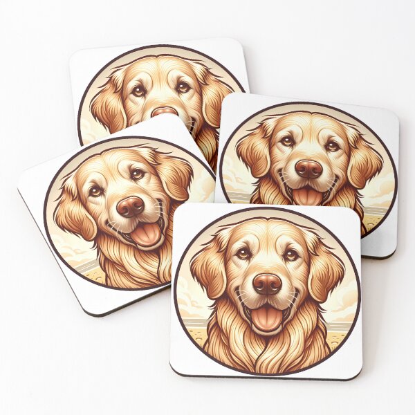 Item preview, Charming Golden Retriever Dog Happy Portrait Joyful Expression designed and sold by HevsanDesign.