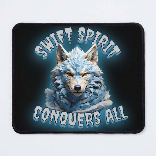 Item preview, Winter Wolf Tee - Swift Spirit Conquers All / Lone Wolf Motivation designed and sold by PolygonPinnacle.