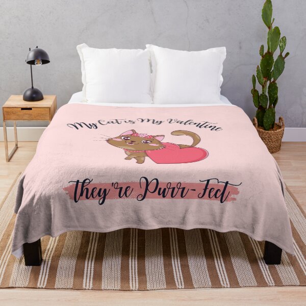 Item preview, My cat is my valentine, and they're purr-fect, Funny Valentine's quote for cat Lovers and Valentine's Day designed and sold by CHAMSSTORE.