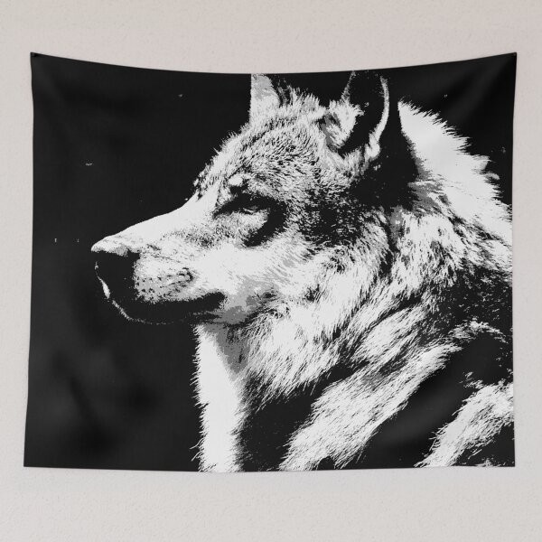 Item preview, Black and White Wolf designed and sold by KingdomWildlife.