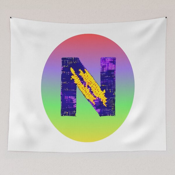 Item preview, letter N, monogram . typography collage. ABC art. gift 2024 designed and sold by Minibubb.
