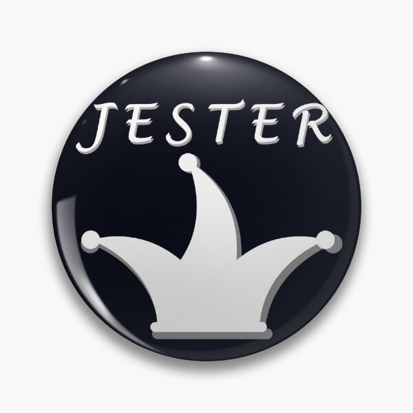 Item preview, Hat and name of a jester, jester or joker in white in a circle designed and sold by shennix.
