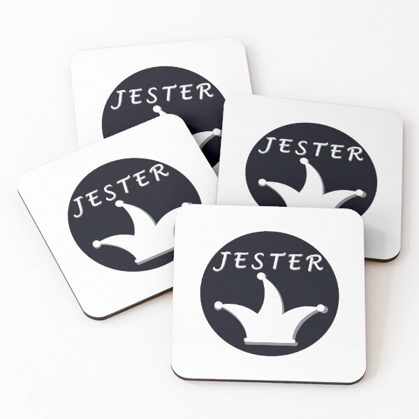 Item preview, Hat and name of a jester, jester or joker in white in a circle designed and sold by shennix.