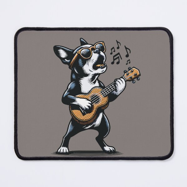 Item preview, Dog Playing Guitar Singing Boston Terrier Funny designed and sold by d247.
