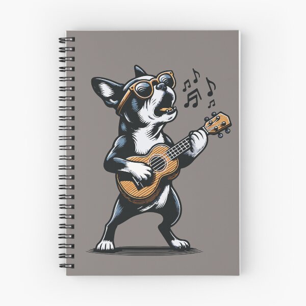 Item preview, Dog Playing Guitar Singing Boston Terrier Funny designed and sold by d247.
