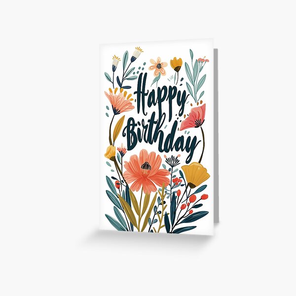 Item preview, Happy Birthday Flowers designed and sold by sheprint.
