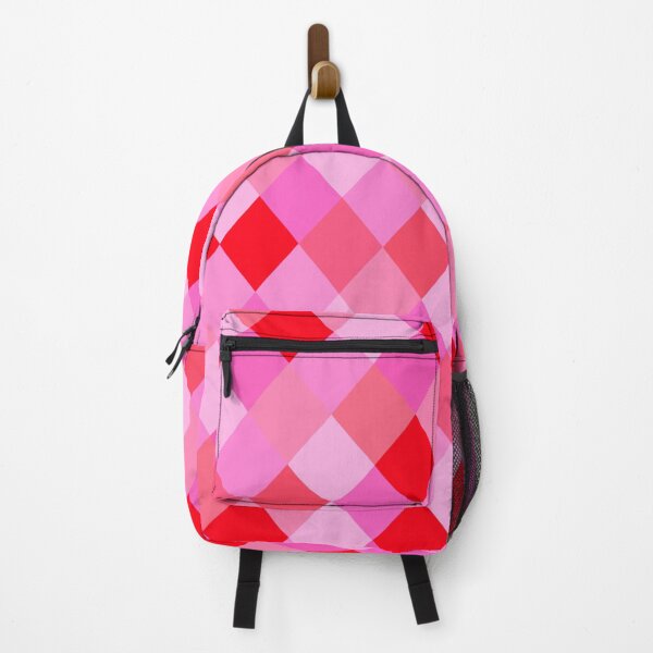 Item preview, Red and Pink Diamonds Grid Pattern designed and sold by OneThreeSix.