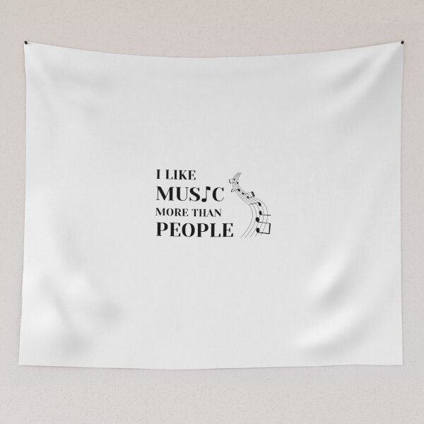 Item preview, I like music more than people  designed and sold by colestyle.