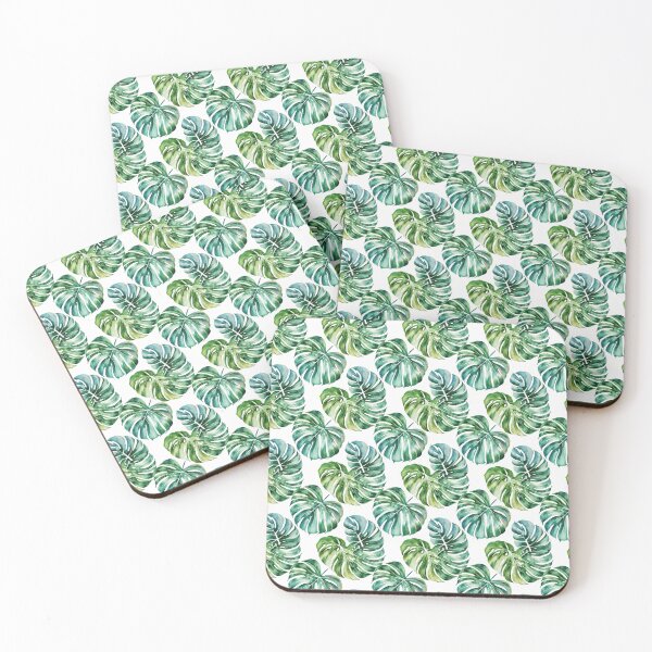 Item preview, watercolor Monstera Leaf pattern, Palm Green Nature Painterly Seamless Painting designed and sold by sadedream.