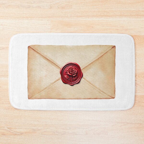 Item preview, Letter Envelope with Red Rose Wax Seal designed and sold by pixiedustpaint.