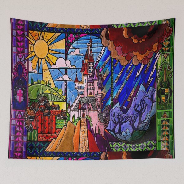 Item preview, Castle Stain Glass Tapestry designed and sold by jakersvelmax.