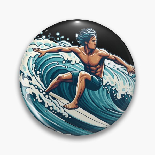 Item preview, Man Born To Surf designed and sold by Aurorapod.
