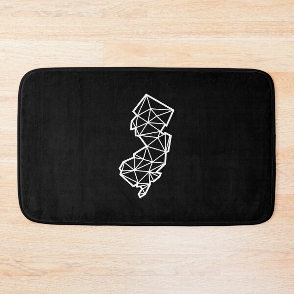 Item preview, Geometric New Jersey State Design - White Lines designed and sold by anne-dromeda.