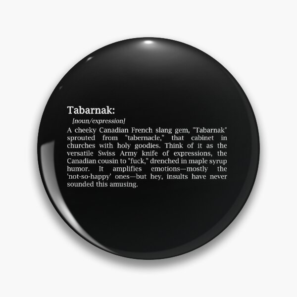 Artikelvorschau, Tabarnak - weißes Wörterbuch wie Textdesign entworfen und verkauft von EmeraldeaArt.