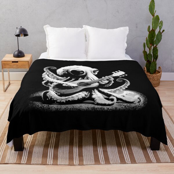 Item preview, Cute octopus playing guitar designed and sold by Szkicerka.