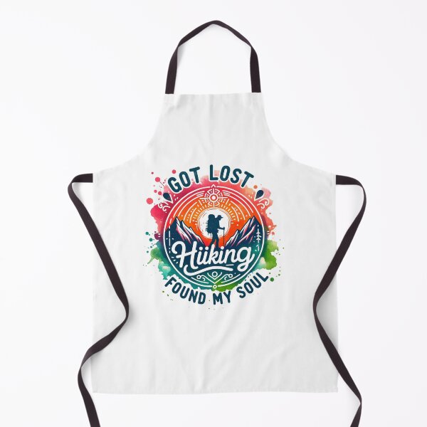 Item preview, Got Lost Hiking and Found My Soul Hiking Quote with watercolor graphic designed and sold by PetNamedPeeve.