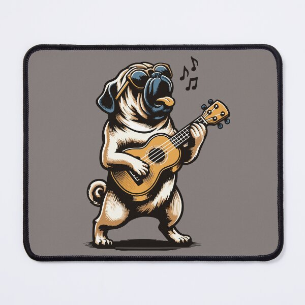 Item preview, Dog Playing Guitar Singing Pug Funny Pugfather designed and sold by d247.