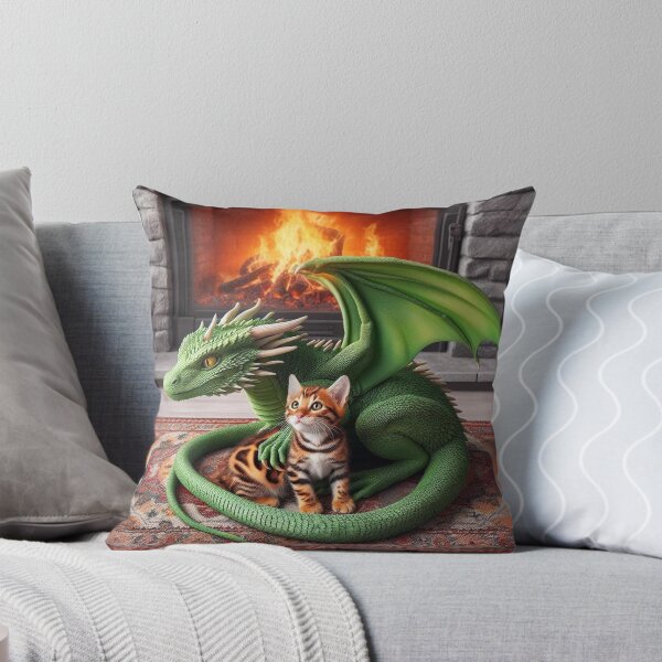 Item preview, Bengal Kitten and Bestie Green Dragon Ready to Play designed and sold by KerriAlexa Designs.
