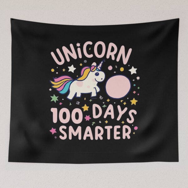 Item preview, Unicorn 100 days smarter Quirky Doodles designed and sold by Pawel Oska.