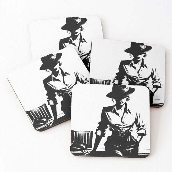 Item preview, Noir Crime Black and White Woman designed and sold by RESToRAPTOR.