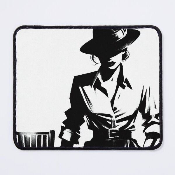 Item preview, Noir Crime Black and White Woman designed and sold by RESToRAPTOR.