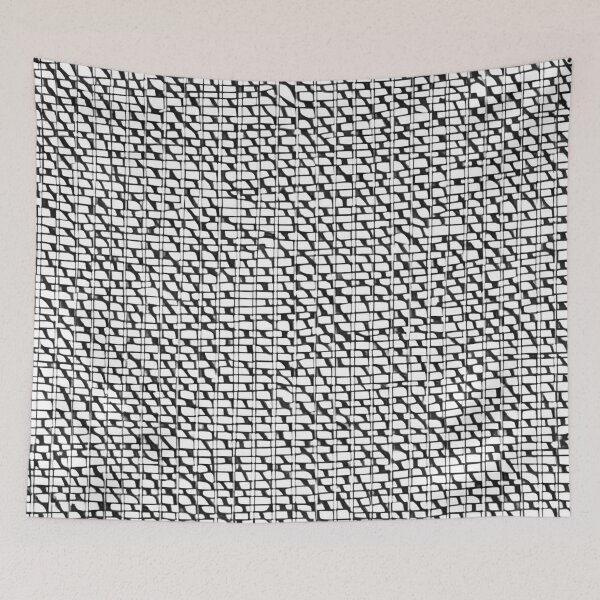 Item preview, #L046: Black Brick Lines On White Line Matrix Series designed and sold by FarStarL33.
