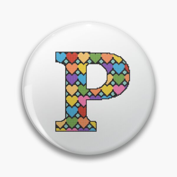 Item preview, P of Hearts Cross Stitch Chart designed and sold by minxgalactic.