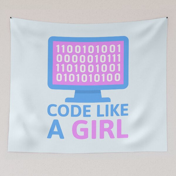 Item preview, Code Like A Girl! Women In Tech designed and sold by PMCreative.