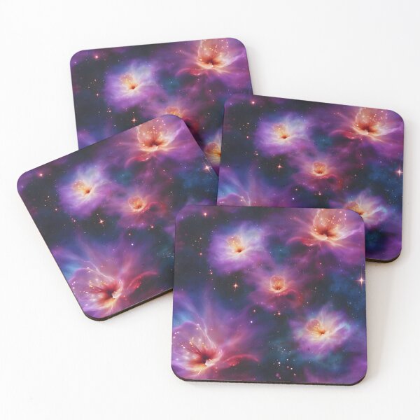 Item preview, Nebula Nectar - Cosmic Nebulas with Blooming Flowers designed and sold by colorvisionart.