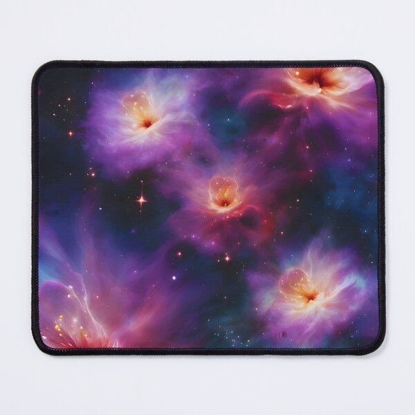 Item preview, Nebula Nectar - Cosmic Nebulas with Blooming Flowers designed and sold by colorvisionart.
