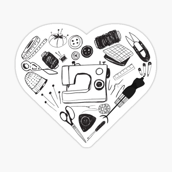Item preview, Cute Sewing Kit In Heart Shape Sewer Sewing Craft Lover Gift  designed and sold by Wiss2Arts.