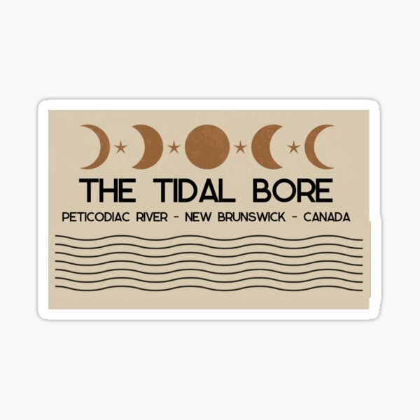 The Tidal Bore - Peticodiac River Rectangle Patch T-Shirt Sticker